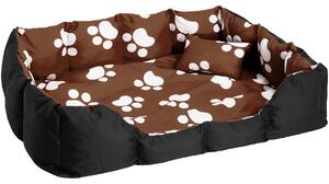 Tectake 400743 hundbädd i polyester - brun/svart/vit
