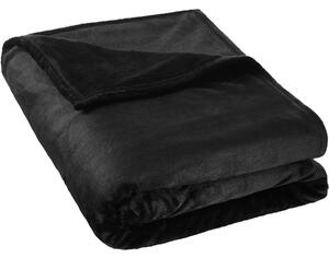 Tectake 400947 filt i polyester - svart, 220 x 240 cm