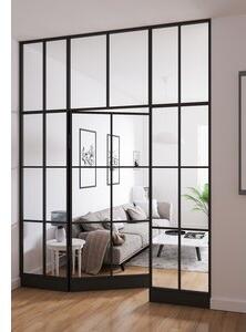 Glasvägg / Industrivägg med glasdörr - Klarglas, Högerhängd - Glasväggar & dörrar, Hem & inredning