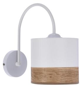 Vägglampa BIANCO 1xE27/40W/230V vit/brun