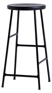 HAY - Cornet Bar Stool Low - Soft Black - Soft Black - Barstolar - Jonas Trampedach - Svart - Metall/Trä