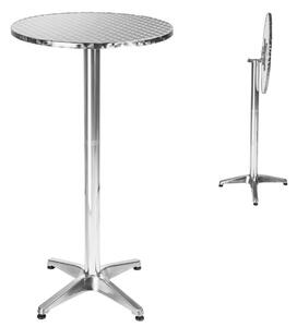 Tectake 401489 cafébord i aluminium ø60cm - 5,8 cm, fällbar