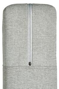 Divanbädd med förvaring 160 x 200 cm Ljusgrå klädsel med Bonell Resårmadrass Beliani