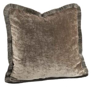 GARDA VELVET Cushioncover with fringe - Beige 60x40cm