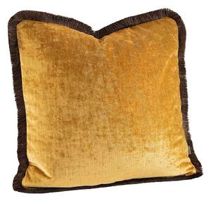 GARDA VELVET Cushioncover with fringe- Cognac 60x40cm