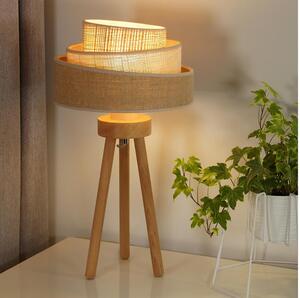 Duolla - Bordslampa YUTE TRIO 1xE27/15W/230V diameter 25 cm brun/grå/beige