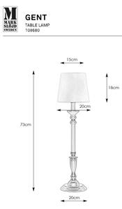 Markslöjd 108680 - Bordslampa GENT 1xE27/40W/230V krom/svart/vit