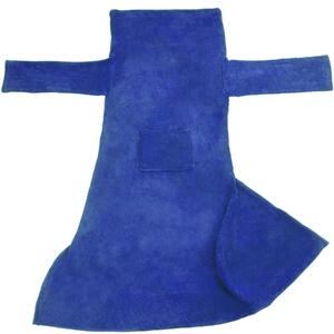 Tectake 402432 filt med ärmar - blå, 200 x 170 cm