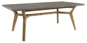 TONGA Dining Table - Light Concrete Grey / Acacia