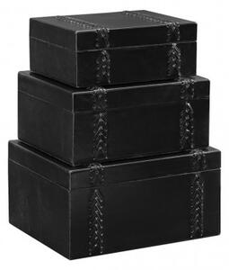 MENDOZA 3-set Box - Leather Black
