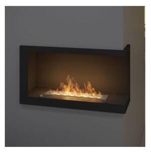 InFire - Corner BIO fireplace 84x54 cm 3kW svart