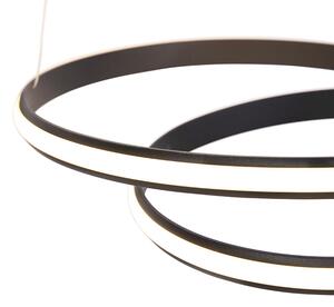 Design hänglampa svart 55 cm inkl LED - Rowan
