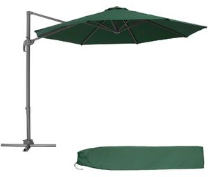 Tectake 403134 parasoll daria inkluderar fotpedal och överskyddsdrag - grön