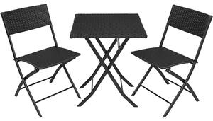 Tectake 403196 cafegrupp trevi i konstrotting - svart