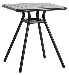 WOUD Ray cafébord - svart aluminium, fyrkantigt