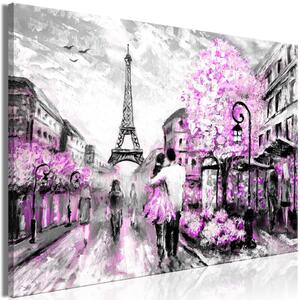 Tavla - Colourful Rendez-Vous (1 Part) Wide Pink - På italiensk konstnärsduk 30x20