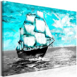 Tavla - Spring Cruise (1 Part) Wide Blue - Premium print 90x60