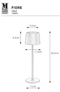 Markslöjd 108654 - LED Ljusreglerad rechargeable lampa FIORE LED/2W/5V IP44 38cm vit