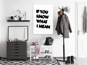 Tavla - If You Know What I Mean (1 Part) Vertical - Premium print 80x120