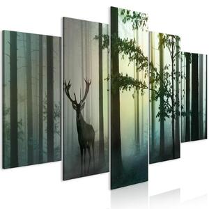 Tavla - Morning (5 Parts) Wide Green - Premium print 200x100