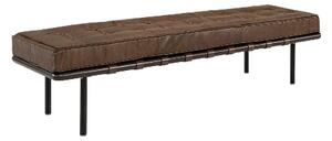 PRINCETOWN Bench 163cm – Chocolate Brown Leather