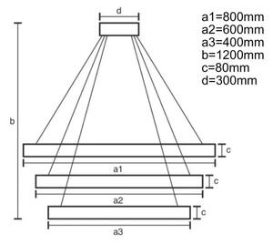 LED ljusreglerad ljuskrona på textilsladd LED/170W/230V 3000-6500K + fjärrkontroll