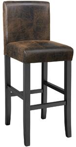 Tectake 403583 barstol i konstläder - antikbrun