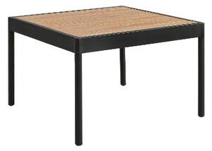 ESTEPONA Side Table 60x60cm - Black / Teak colour