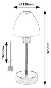 Rabalux 2296 - Ljusreglerad bordslampa LYDIA 1xE14/40W/230V svart