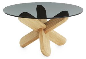 Normann Copenhagen - Ding Table - Smoke/Oak - Soffbord - Rudolph Schelling Webermann - Träfärgad,Grå - Glas/Trä