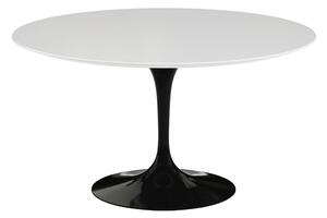 Knoll - Saarinen Round Table - Matbord, Ø 137 cm, Svart underrede, skiva i Vit laminat - Matbord - Eero Saarinen - Svart - Laminat/Metall