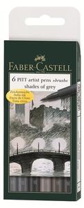 India ink PITT artist pen box med 6 gråtoner Faber-Castell 167104
