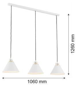 Argon 6291 - Taklampa FABIO 3xE14/7W/230V alabaster vit