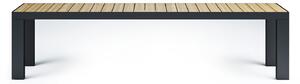 Röshults - Garden Dinner Bench 183, Anthracite/Golden Brown, Stainless Steel, Teak - Trädgårdsbänkar - Broberg & Ridderstråle - Grå - Metall/Trä