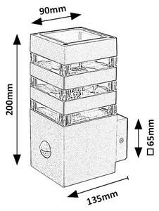 Rabalux 77025- Utomhus vägglampa med sensor ANKARA 1xE27/12W/230V IP44