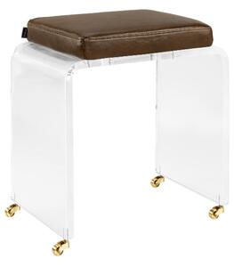 ROBBY Ottoman – Chocolate Brown Leather