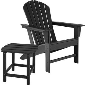 Tectake 404171 trädgårdsstol med bord - svart