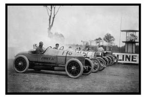 AUTO RACES 1916 - Tavla utan passpartou 50 x 70 cm