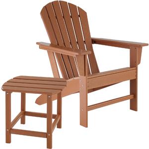 Tectake 404172 trädgårdsstol med bord - brun
