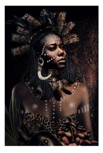 AFRICAN TRIBE WOMAN Tavla - Photo on Plexiglass, 80x120cm