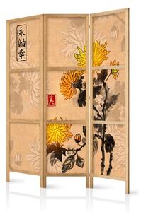 Japansk rumsavdelare - Style: Chrysanthemums - 135x172