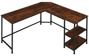 Tectake 404231 skrivbord hamilton - industriellt mörkt trä