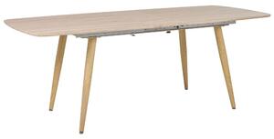 Matbord utdragbart 180 x 210 cm ljus träfärg HAGA Beliani