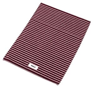 Tekla - Bath Mat 70x50, Red Rose Stripes - Rosa,Röd