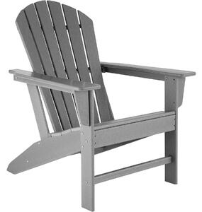 Tectake 404505 trädgårdsstol i adirondack design - ljusgrå