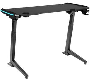 Tectake 404317 skrivbord hemingway, elektriskt höjdjusterbart datorbord - svart