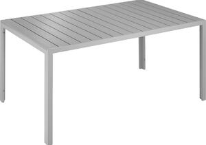 Tectake 404402 trädgårdsbord i aluminium bianca höjdjusterbara fötter 150x90x74,5cm - silver/grå