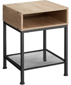 Tectake 404361 sängbord harlow - industriellt lätt trä, ek sonoma