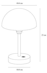 Nordlux - LED Ljusreglerad uppladdningsbar bordslampa ELLEN LED/2,8W/3,7V IP44 vit