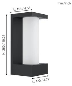 Eglo 98744 - LED Utomhus Väggbelysning CIVIDINO LED/6W/230V IP44